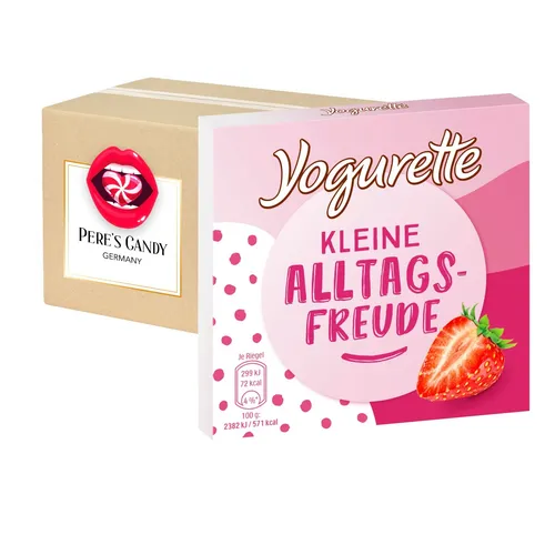 Ferrero Yogurette 10 x 50g Vollmilchschokolade mit Füllung aus Joghurt-Erdbeer