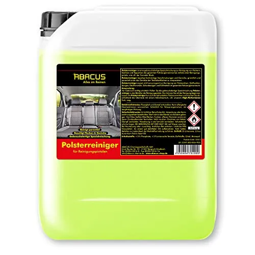 ABACUS Tornador Polsterreiniger 5L - Effektiver Polster- und Textilreiniger für Autoinnenräume, beseitigt unangenehme Gerüche und reinigt porentief. Ideal für Sitze, Teppiche und mehr.