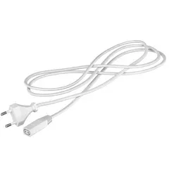 ledscom.de Netzkabel von Eurostecker Typ C auf Stecksystem SPIDER, 1,5 m, weiß