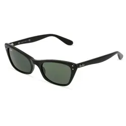Ray-Ban RB 2299 LADY BURBANK Damen-Sonnenbrille - Moderne Cat Eye Sonnenbrille von Ray-Ban mit schwarzem Acetat-Gestell und grünem Glas. Stilvolles Accessoire für den Sommer, das eleganten UV-Schutz bietet und jeden Look aufwertet.