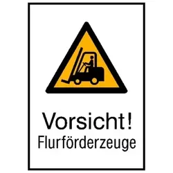 SafetyMarking Warnschild Alu geprägt Flurförderzeuge 262 x 371 mm - 11.A8052