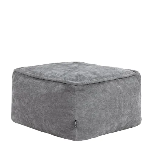 icon Pouf aus Chenille „Amara“ – Bequemer Fußhocker - Poufs – Weicher Chenille-Fußhocker mit optimalem Komfort, ideal zum Entspannen nach einem langen Tag. Leicht und tragbar, perfekt für jeden Wohnbereich.