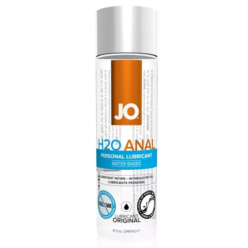 System JO Anal H2O Lubricant 240 ml - Hochergiebiges Gleitmittel - Gleitmittel auf Wasserbasis, samtig und ergiebig wie Silikon. Ideal für vaginale und anale Verwendung, 100% kompatibel mit Latex und Toys. Für langanhaltende Gleitfreude ohne Duft oder Geschmack.