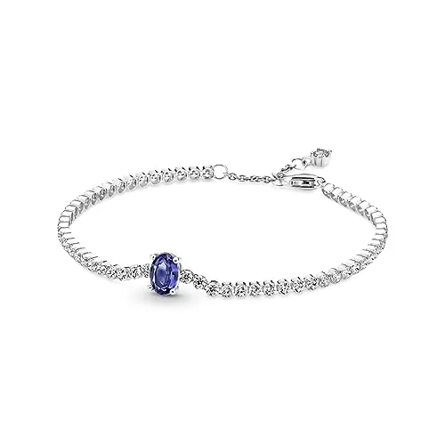Pandora Armband Timeless "funkelnder Stein" silber, blauer Kristall, Zirkonia 590039C01 16 cm