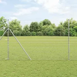 vidaXL Weidezaun 1,6x10 m aus verzinktem Stahl - Zubehör für Landwirtschaft: Robuster Weidezaun aus verzinktem Stahl, UV-beständig und kratzfest, ideal für sichere Abgrenzungen in Gärten, Höhlen und Bauernhöfen.
