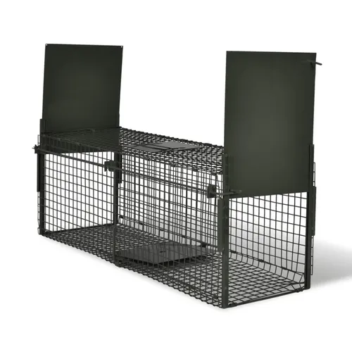 vidaXL Lebendfalle mit 2 Türen - Pflegemittel & Schädlingsbekämpfung – Effektive Lebendfalle mit stabiler Bauweise und klappbarem Griff für einfachen Transport, ideal zur humanen Befreiung ungebetener Tiere.