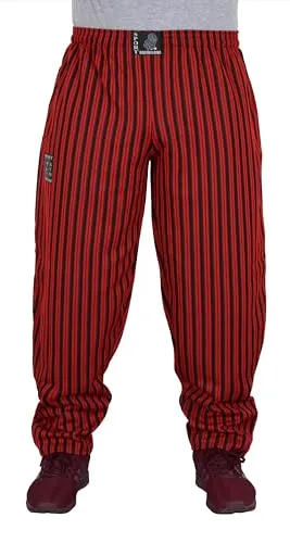ESRA Herren Bodybuilding Hose - Sportliche Fitnesshose mit Streifen - Bequeme Herren Sporthose mit elastischem Bund und zwei Taschen. Ideal für Training und Freizeit. Die lockere Passform sorgt für maximale Bewegungsfreiheit. Erhältlich in vielen Größen von S bis 5XL.