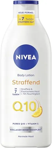 NIVEA Body Lotion Q10 Straffend + Vitamin C, 400 ml - Intensive Feuchtigkeit für normale Haut – die NIVEA Body Lotion mit purem Q10 und Vitamin C sorgt für spürbar straffere Haut und verbessert die Elastizität in nur 7 Tagen. Schnelle Absorption und frischer Duft.