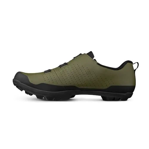 Fizik Unisex Terra Atlas Fahrradschuhe, Army - Wanderschuhe für MTB und Gravel, mit belüftetem Obermaterial und verstärkter Zehenkappe für optimalen Komfort und Halt auf langen Touren.