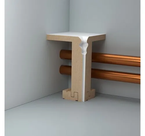 Südbrock Sockelleiste Heizungsrohrverkleidung Victoria Innen-Ecke, L: 6.4 cm, H: 9.6 cm, 1-St.