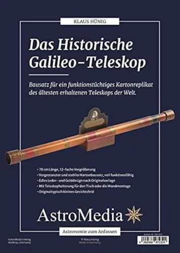 Das Historische Galileo-Teleskop - Erleben Sie die Faszination der Astronomie mit diesem historischen Teleskop. Ideal für Hobby-Astronomen und als besonderes Geschenk in der Kategorie Bücher.