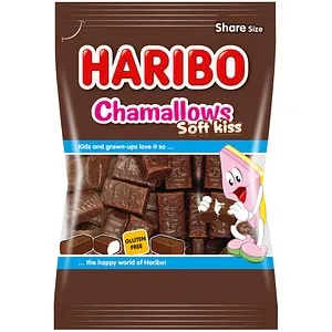 Haribo Chamallows Soft-Kiss 200g - Fruchtgummis & Marshmallows, zarte Schokoladen-Marshmallows im praktischen Beutel, ideal zum Naschen oder als süße Dekoration.