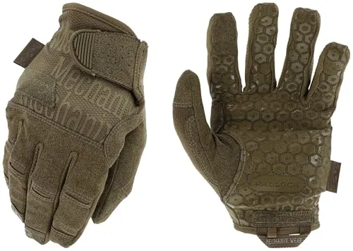 Mechanix Wear Precision Pro Handschuh (Large, Coyote) - Arbeits- & Schutzkleidung mit Padlock Silikon-Grip für sicheren Halt und touchscreenfähiger Handfläche für optimale Fingerfertigkeit.