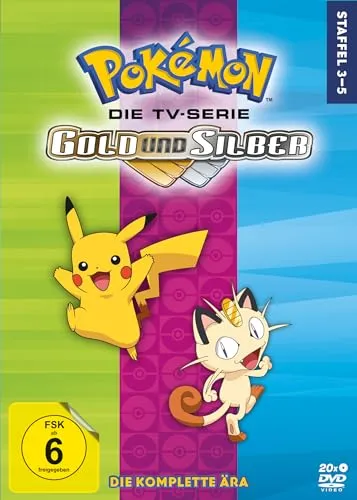 Pokémon - Die TV-Serie: Gold und Silber - Staffel 3-5 [20 DVDs] - Filme, spannende Abenteuer mit Pikachu und Freunden, ideal für Fans und Familien!
