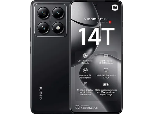 Xiaomi 14T Pro 512GB 12GB RAM Dual-SIM titan-black - 6.67" AMOLED Display, 50MP Triple-Kamera und leistungsstarker Snapdragon Prozessor für erstklassige Performance