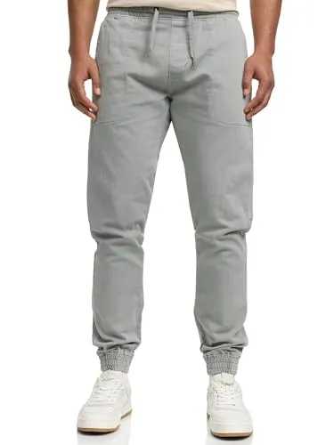Indicode Herren Nizar Stretchhose | Herrenhose Denim Stretch Jeans Freizeithose Lt Grey, XXL