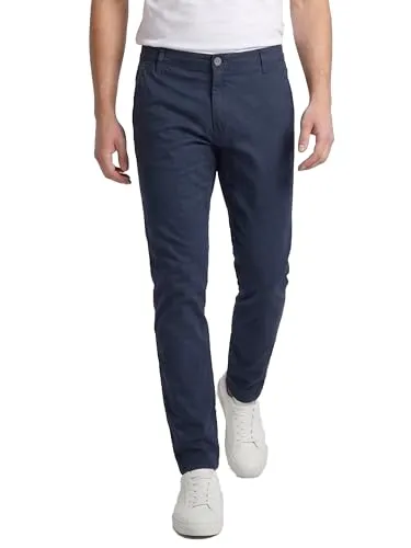 Rock Creek Herren Designer Chinohose Regular Slim RC-390 Blau W30 L34 - Modische Herren Chinohose in Blau, Regular Fit. Bequemes, weiches Material mit zwei Eingriffstaschen und zwei Gesäßtaschen. Ideal für einen stylischen Look im Alltag.