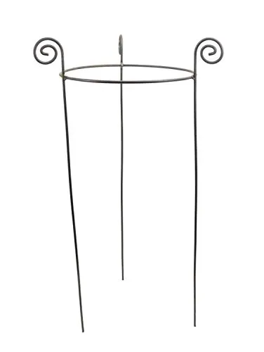 Hirsch Terracotta Rankgitter BODO - runder Staudenhalter Ø 40 cm - Spalier für Garten und Balkon, stabil und langlebig aus Vollmetall, unterstützt das Wachstum Ihrer Pflanzen optimal.