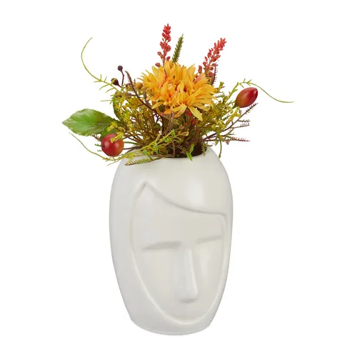 Blumenvase Gesicht Keramikvase Pampasgras Trockenblumenvase Kopfvase Dekovase