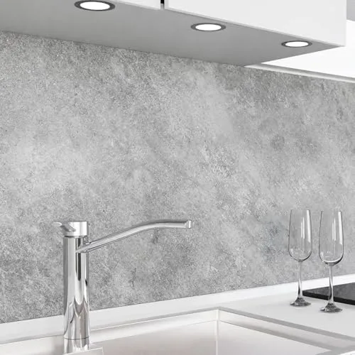 danario Küchenrückwand selbstklebend - Grauer Stein - 80cm x 80cm - 𝗖𝗢𝗢𝗟𝗘 𝗘𝗥𝗙𝗢𝗟𝗚𝗦𝗧𝗘𝗟𝗟𝗨𝗡𝗚: Verleihen Sie Ihrer Küche mit der robusten, selbstklebenden Küchenrückwand im Steinlook einen modernen Touch. 𝗘𝗜𝗡𝗙𝗔𝗖𝗛𝗘 𝗔𝗕𝗡𝗘𝗛𝗠𝗕𝗔𝗥𝗘 𝗙𝗟𝗔𝗖𝗛𝗘: Ideal für Mietwohnungen, rückstandsfreies Abziehen beim Umzug garantiert!