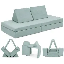 Linodino Kindersofa Spielsofa I Abenteuerplatz - Sofas für Kinder, flexibles Spielsofa mit abnehmbaren, waschbaren Bezügen und wasserfestem Unterbezug – ideal zum Toben, Bauen und Entspannen.