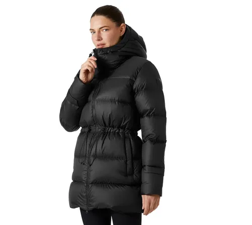 Helly Hansen Essence Down Parka - warmer Damen Winter-Steppmantel (PFC-frei) schwarz, Größe M - SALE Outdoor - Der warme Essence Daunenparka für Damen bietet 600er-Bauschkraft und ist PFC-frei. Verstellbare Kapuze und Bund sorgen für Komfort und eine elegante Silhouette.