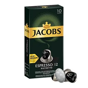 JACOBS ESPRESSO RISTRETTO Kaffeekapseln, Arabica- und Robustabohnen kräftig, 10 St.