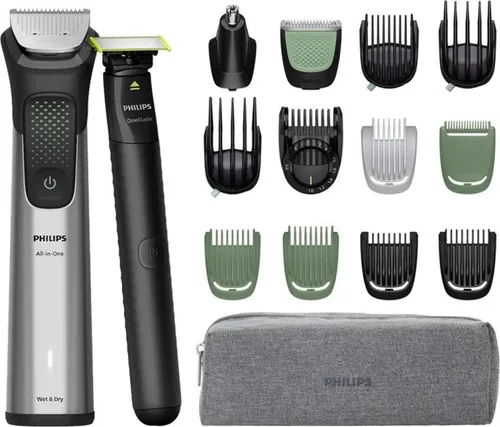 Philips Series 9000 MG9535/15 Multifunktionstrimmer mit One Blade - Vielseitiger Barttrimmer und Bartschneider für Herren, ideal für präzises Trimmen und Styling. Mit One Blade für ein müheloses Ergebnis.