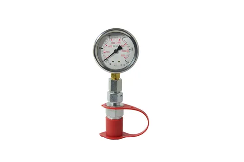 Hydrauliktester Manometer 250 bar Druckprüfer Stecker Hydraulik