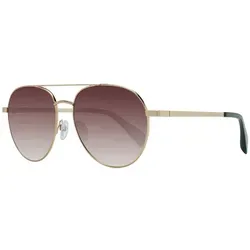 Ted Baker TB1682 407 57 Herren-Sonnenbrille - Sportbrillen mit elegantem goldenen Metallrahmen und braunem Farbverlauf, ideal für stilvolle Outdoor-Aktivitäten.