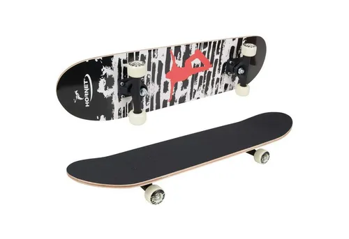 Hudora Skateboard 12060 Hornet ABEC 1 - Stylisches Cruiserboard - Cruiserboard mit ABEC 1 Kugellagern, perfekt für Anfänger und Freizeitfahrer, bietet eine coole Optik und hervorragende Fahrstabilität.