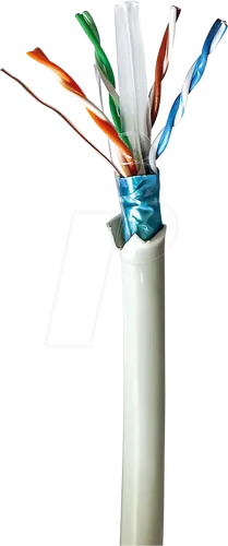 N CCBG8526GY305S - Cat.6 Netzwerkkabel, F/UTP, grau, 305 m - Patchkabel, Netzwerkkabel (Ringware) - Hochwertiges CAT6 Kabel mit geschirmten, verdrillten Adern für optimale Signalqualität und weniger Störungen, ideal für 10/100/1000 MBit-Netzwerke.