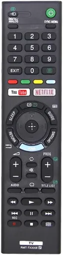 Sony RMT-TX300E - Original Fernbedienung für zahlreiche Sony Fernseher, kompatibel mit vielen Modellen für einfache Bedienung
