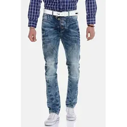Cipo & Baxx 5-Pocket-Jeans CD-346 blau 34 - Bequeme Regular-Fit Jeans mit 5 Taschen, ideal für den Alltag. Aus pflegeleichtem Material für höchsten Tragekomfort. Perfekt kombinierbar für einen lässigen Look.