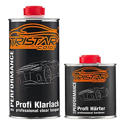TRISTARcolor 2K Klarlack 0,75 Liter - Hochglänzend mit Härter - Decklacke & Klarlacke - Extrem belastbarer 2K-Klarlack für eine glatte, wetterfeste Oberfläche, ideal für Profis und Heimwerker, MADE IN GERMANY.