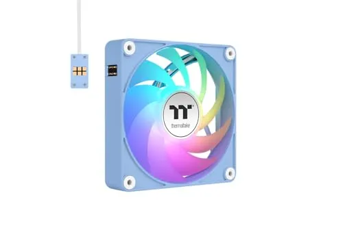 Thermaltake CT140 EX ARGB Sync Hydrangea Blue - 3er Pack Gehäuselüfter - Gehäuselüfter mit ARGB-Beleuchtung und 1.800 rpm, ideal für optimale Kühlung und stylische PC-Gehäusegestaltung.