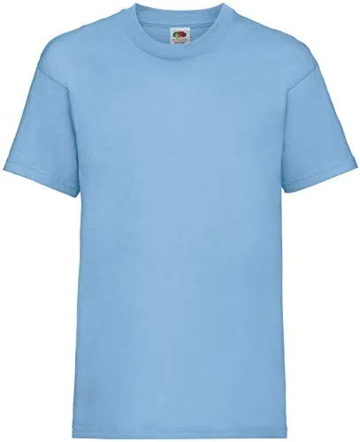 Fruit of the Loom Jungen T-Shirt, Blue (Sky), 12-13 Jahre (152)