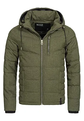 Indicode Winterjacke Circus mit abnehmbarer Kapuze blau XXL (58) - Funktionsjacken für kalte Tage, mit abnehmbarer Kapuze und Regular Fit für optimalen Tragekomfort.
