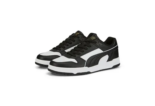 Puma Rbd Game Low Sportschuhe Schwarz EU 44 1/2 - Sneaker mit SoftFoam+ Einlegesohle für hervorragende Dämpfung und Komfort, inspiriert von Basketball und Popkultur, ideal für sportliche und lässige Outfits.