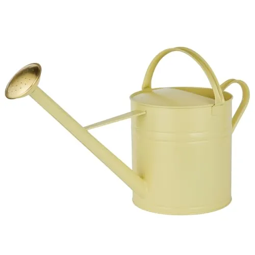 BUTLERS Gießkanne 8L aus Stahl - ZINC - Dekorative Blumengießkanne im Vintage Design - Hochwertige Gießkanne aus pulverbeschichtetem Stahl mit 8L Volumen und goldfarbenem Sieb. Ideal für Balkon und Zimmerpflanzen, vereint Funktionalität mit einem stilvollen Retro-Flair.