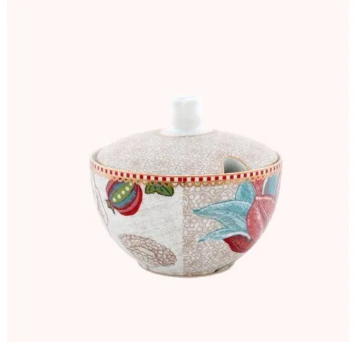 Essenza Zuckerdose Sugar Bowl Spring to Life Off White von Pip Studio, 100% Porzellan