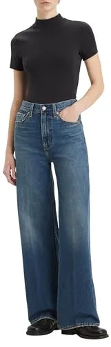 Levi's Women Ribcage Wide Leg Jeans - Polar Perimiter, 26W / 32L - Jeans mit weitem Bein und hohem Bund, aus recycelter Baumwolle für nachhaltigen Stil und Komfort.