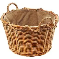 Kobolo Kaminholzkorb Rattan Lacak mit abnehmbarem Leinenstoff - Kaminholzkörbe aus geflochtenem Lacak-Rattan, stilvoll und praktisch, schützt Ihre Wohnung vor Schmutz und Holzresten.