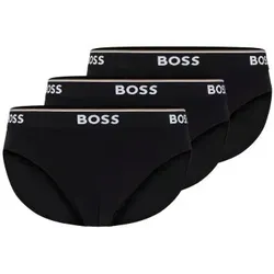 BOSS Herren Brief 3p Co/EL Slips - Black 001, M EU - Herren-Slips in hochwertiger Verarbeitung mit elastischem Bund, für optimalen Tragekomfort und modernes Design.