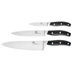 BSF Messerserie DAYTONA 3-teiliges Messer-Set - Küchenmesser-Set mit 3 hochwertigen Messern aus Edelstahl, ideal für präzises Schneiden von Gemüse, Fleisch und Käse. Inkl. Handschutz für optimale Sicherheit beim Kochen.