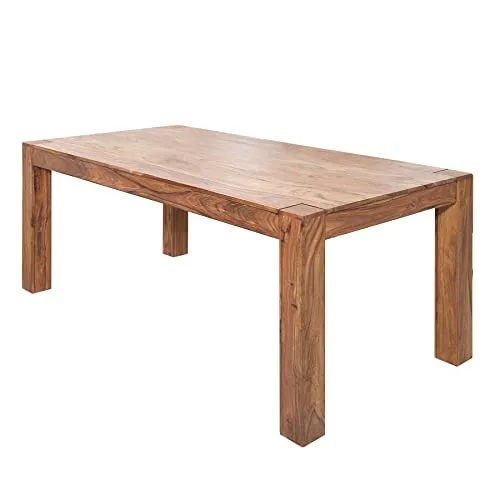 invicta INTERIOR Massiver Esstisch MAKASSAR 160cm - Esszimmertisch aus hochwertigem Sheesham-Holz, einzigartig in Maserung und Design – ideal für Essen und Besprechungen, bringt mediterranes Flair in Ihr Zuhause.