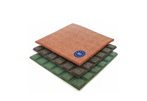 Gartenpirat Gummimatte Fallschutzmatte 50x50 cm Gummimatte für Spielturm Schaukel Rutsche, recyceltes Gummi, 4 Farben, Witterungsbeständig