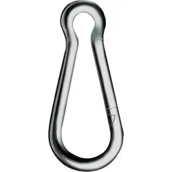 Karabiner DIN 5299 Form C, 90mm - 250kg Tragkraft - Kletterausrüstung mit Form C, SM-Draht und galvanisch verzinkt für hohe Sicherheit und Langlebigkeit.