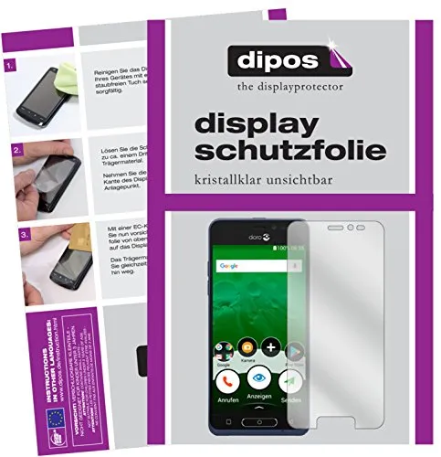 dipos I 6X Schutzfolie klar kompatibel mit Doro 8035 Folie Displayschutzfolie