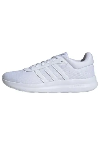 Adidas Damen LITE Racer 4.0 Schuhe - Bequeme Damen Sneakers in Cloud White mit regulärer Passform und Cloudfoam Zwischensohle. Ideal für den Alltag und nachhaltig aus recycelten Materialien gefertigt.